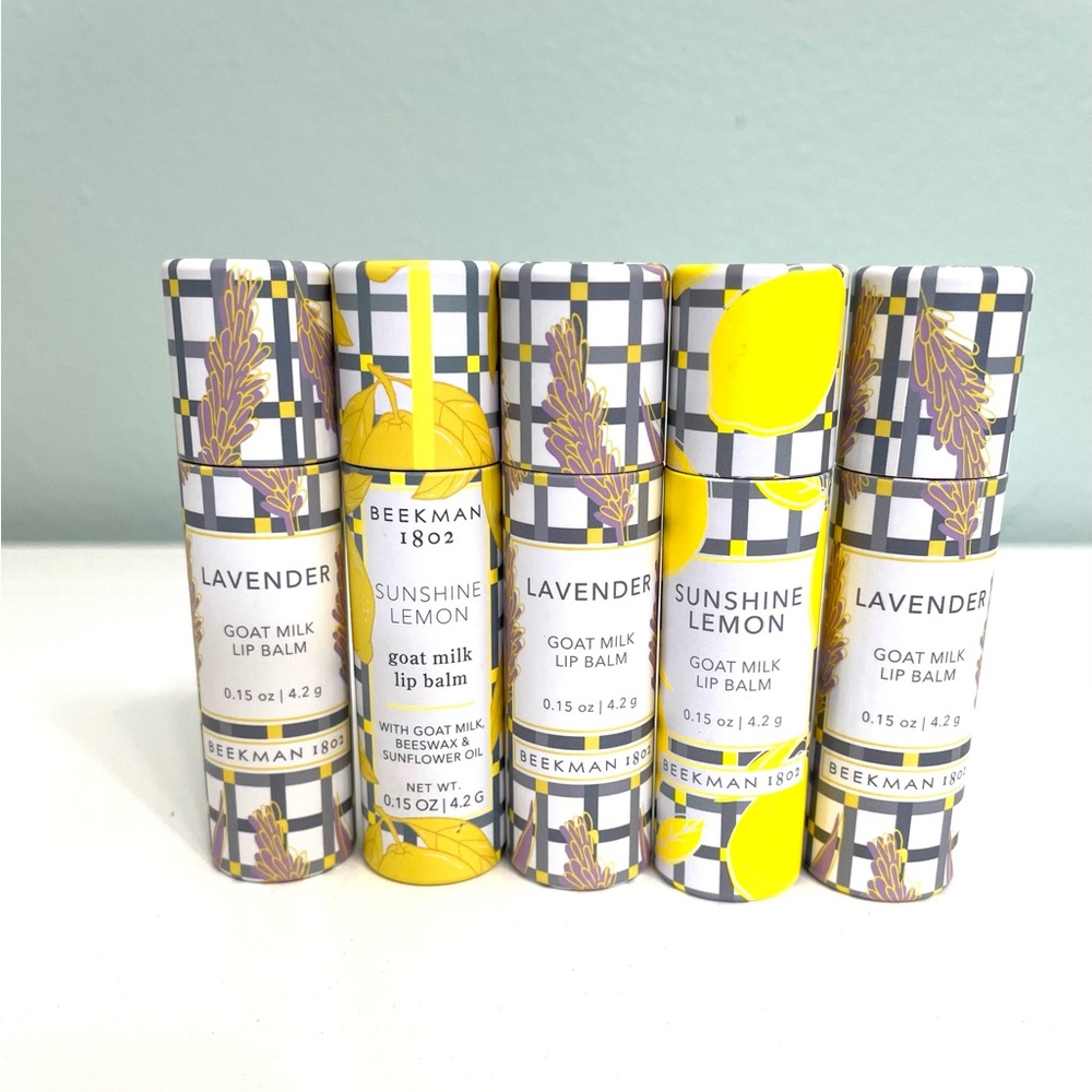 5 Beekman 1802 goat milk lip balm 0.15 oz